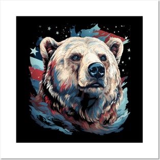 Patriotic Polar Bear Posters and Art